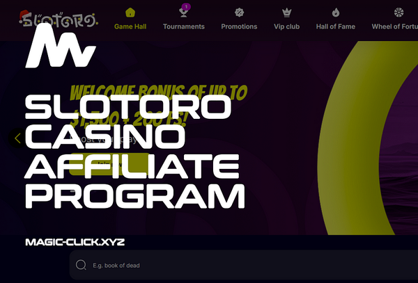 Slotoro Casino: Affiliate Program