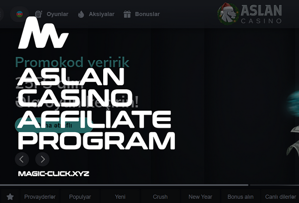 Aslan Casino: Affiliate Program