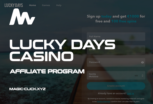 Lucky Days Affiliates — Casino Affiliate Program